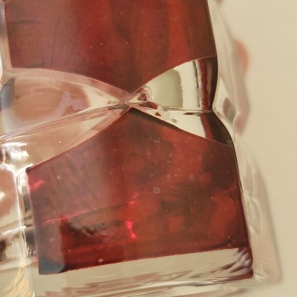 𝅺Vintage Vases Red Geometric Luminarc France by J.G. Durand SET OF 2 #0306 - Picture 8 of 14